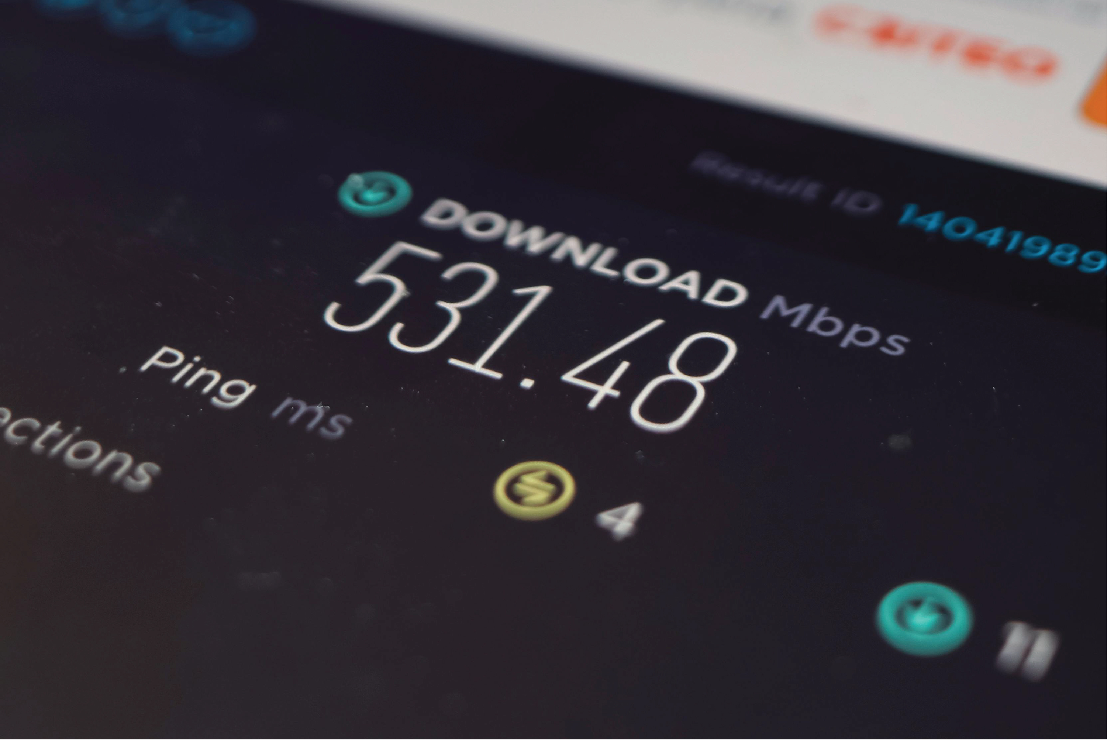 Broadband connectivity Speed Test